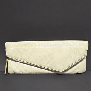 HOBO International Effe Clutch In Ivory Cream Patent Leather